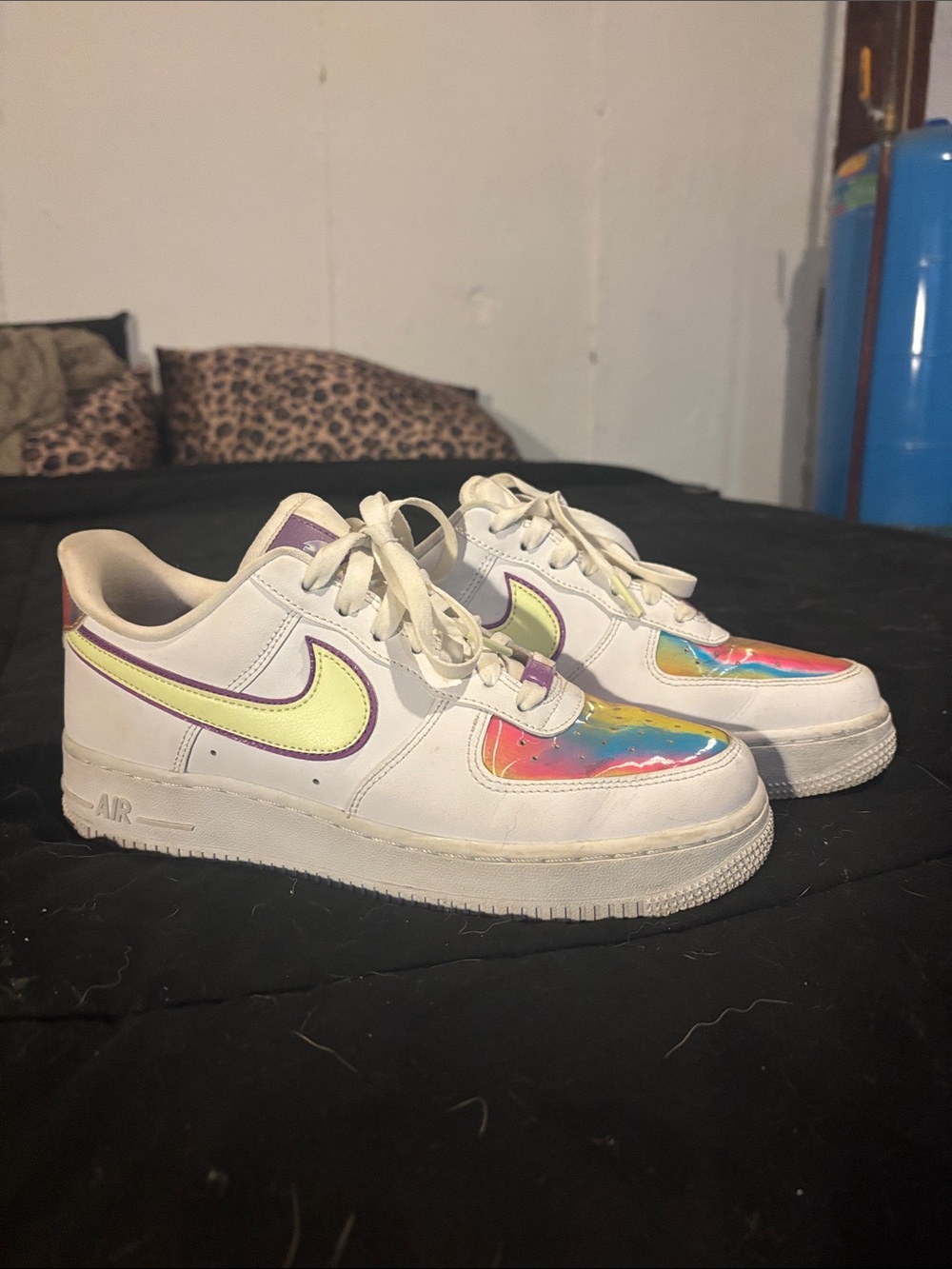 Women’s AF1 Easter Edition with Iridescent Multicolor Toe and Pale Yellow Swoosh